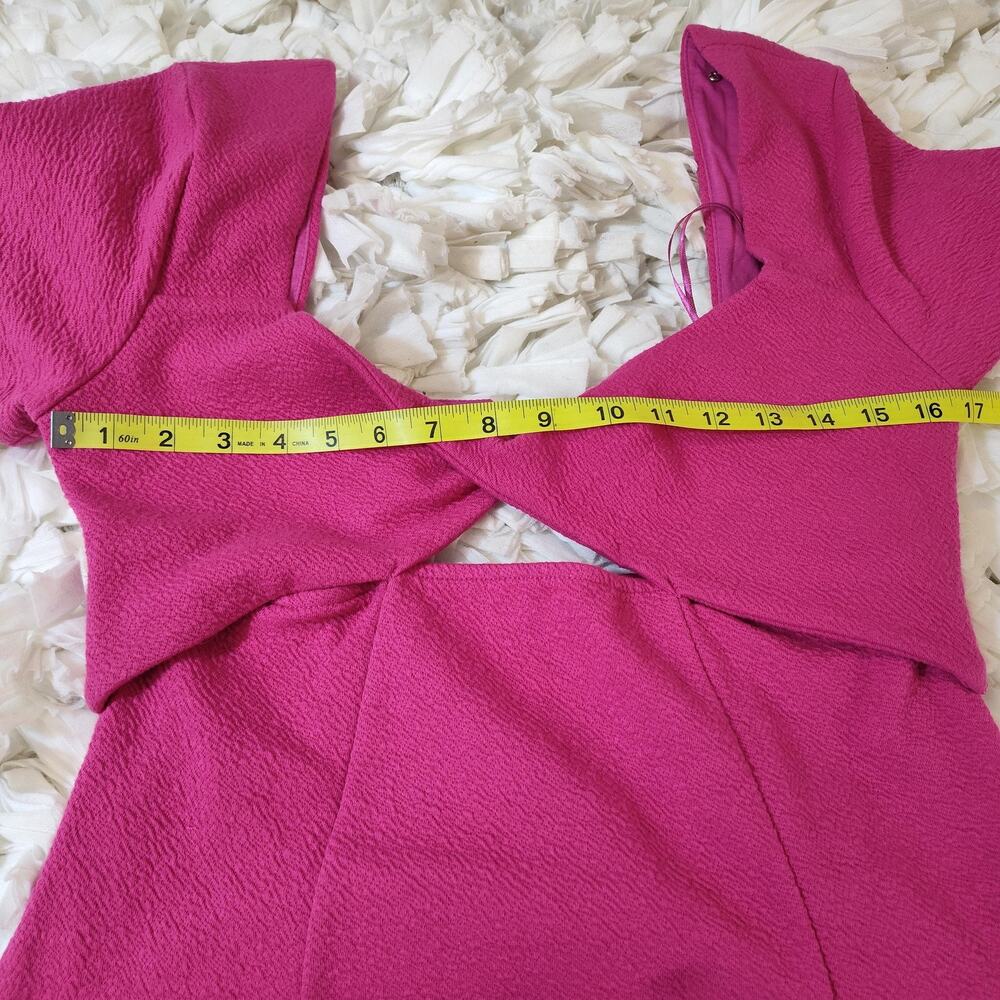 Anthropologie Maeve Dress Small Pink Twist Cutout Open Back Fit Flare $140 NWT - Picture 14 of 16